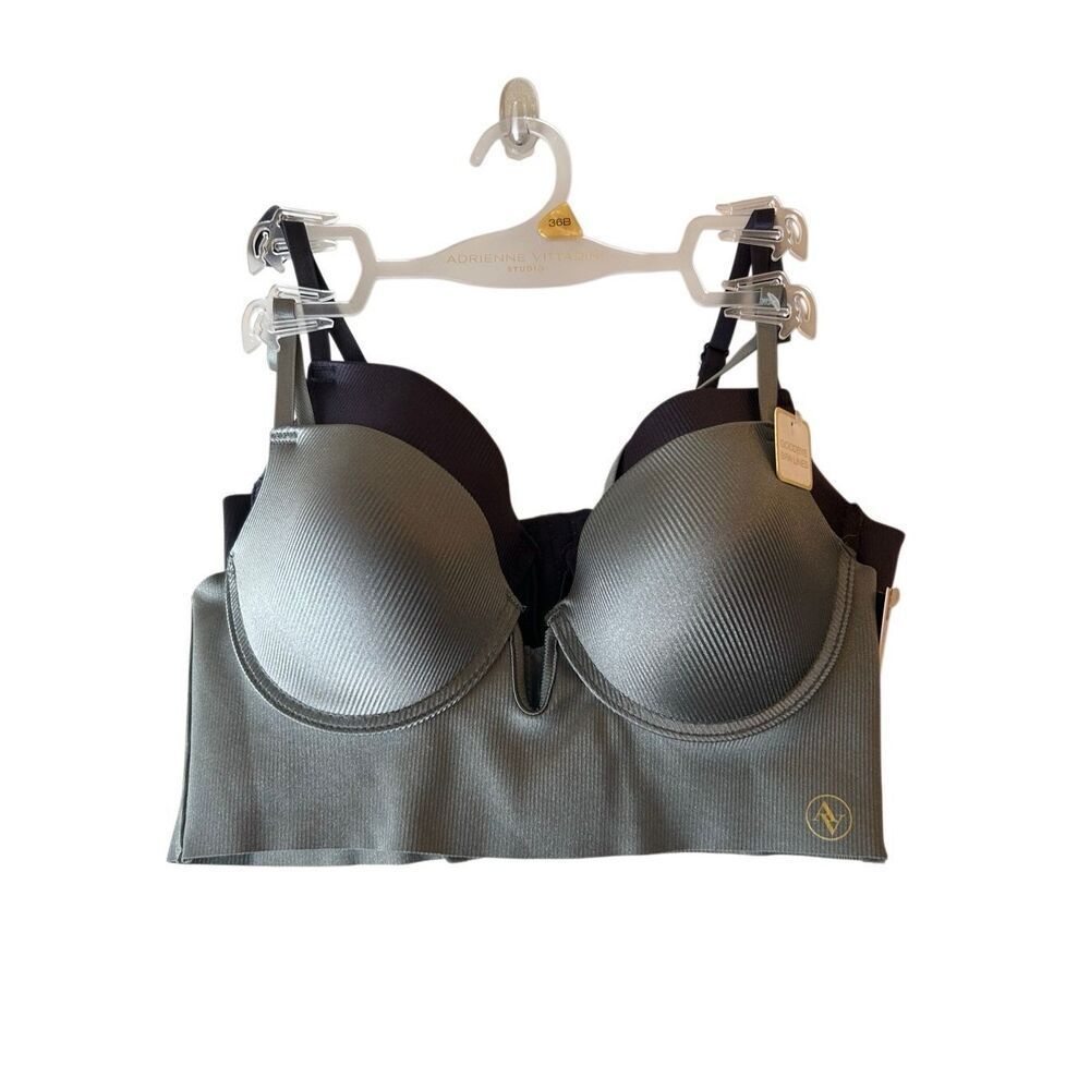NWT <set of 2> Adrienne Vittadini padded push-up t-shirt bra wide band 36B